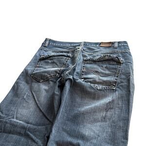 Red Camel Denim Blue Wash Baggy Jeans Men’s Wide Leg Y2K Distressed